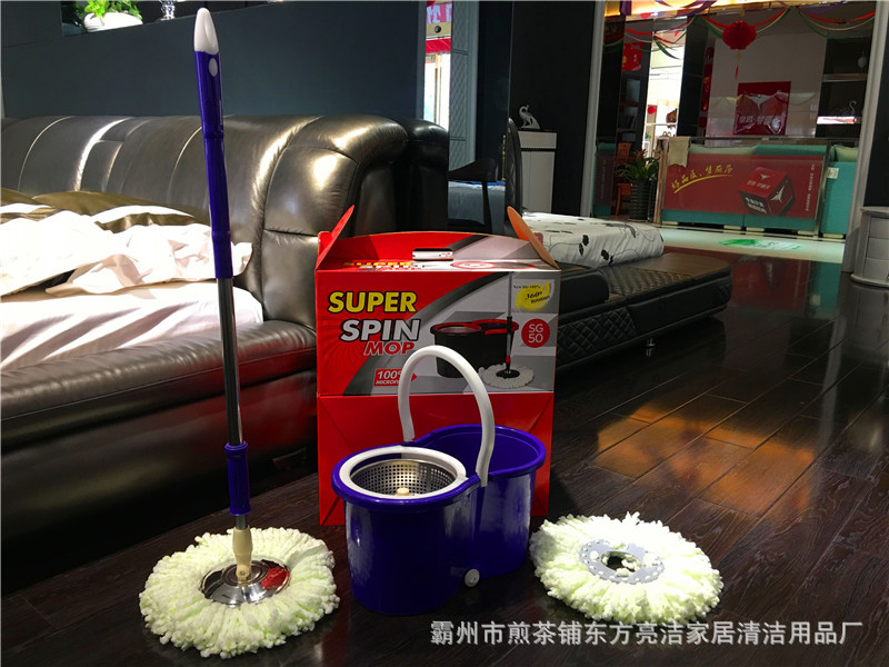 【 Factory Direct Sales 】 Wholesale of dual-drive Good God Drag Rotating mops and hand-pressed mop buckets pic 6