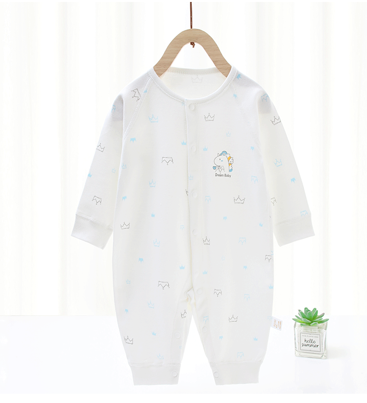 Baby one-piece suit, autumn new style base underwear, pure cotton long-sleeved shirt for boys and girls, baby crawling suit, newborn clothes pic 39
