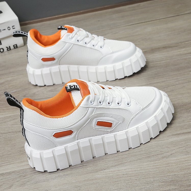 跨境外贸大码2021秋季新款街头时尚潮流圆头厚底女式休闲板鞋单鞋详情38