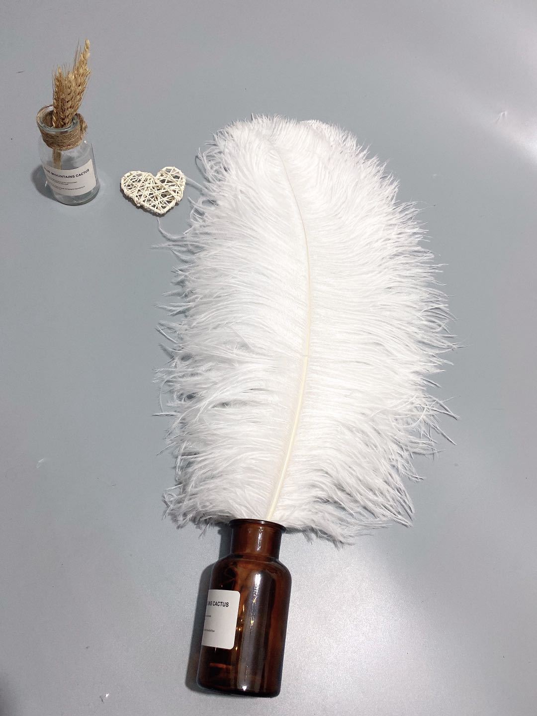 White ostrich feathers 50-55 cm, wedding decoration, home furnishings, flower arrangements, feather lamps, colorful ostrich feathers pic 31