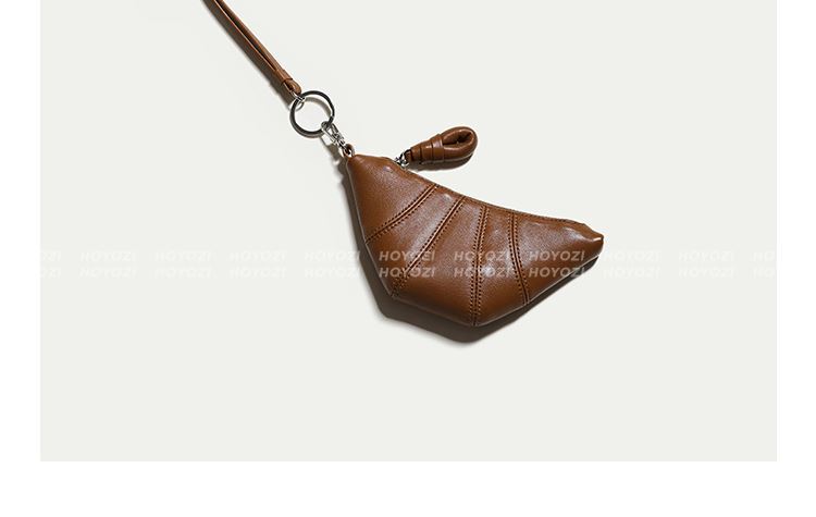 【小优家包包】PU超柔软皮牛角包零钱包卡包挂脖包包女款mini小包详情5