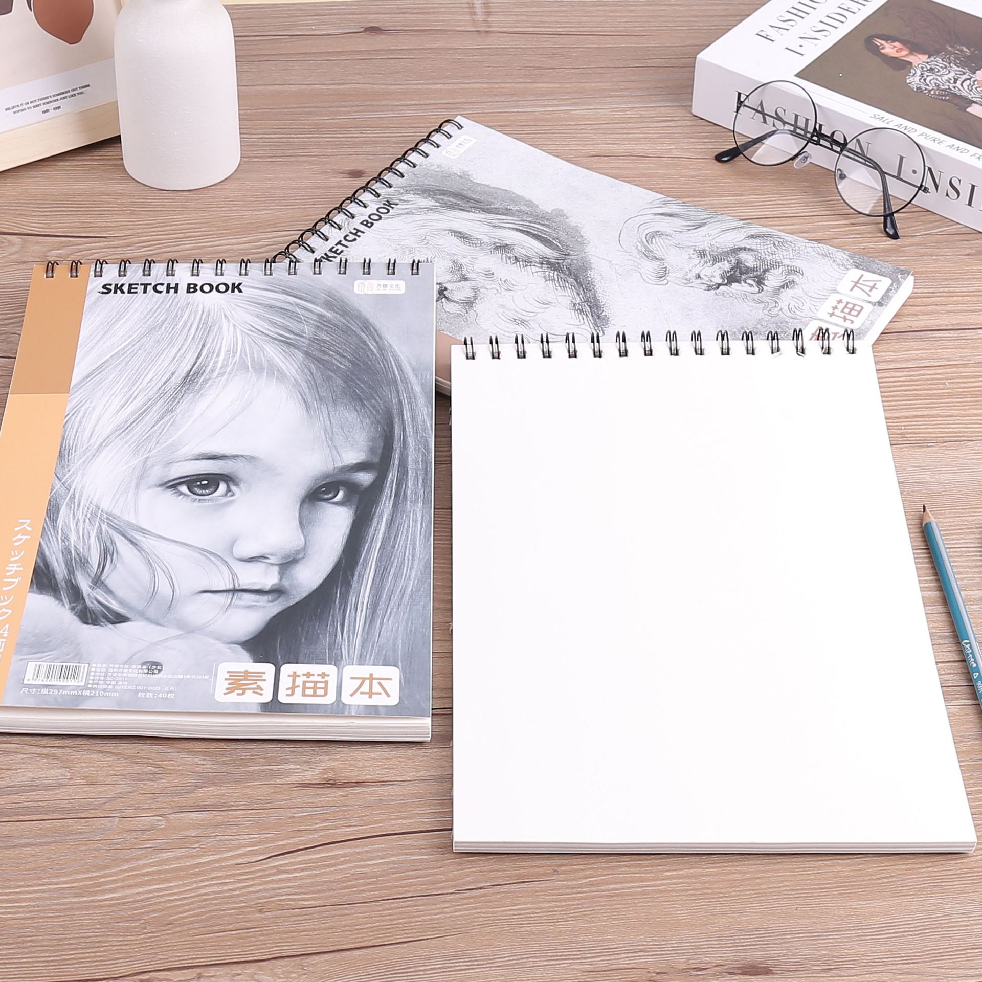 A4加厚素描本美术生画纸专用速写本16k空白图画本手绘彩铅画纸详情12