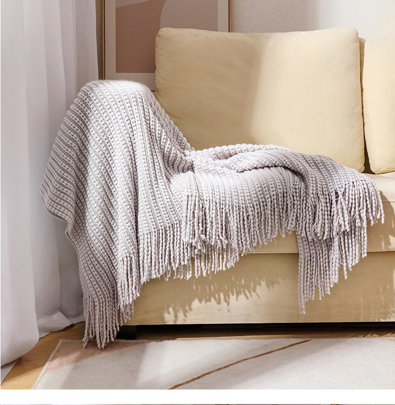 Sofa blanket, cover blanket, office nap air conditioning blanket, bean blanket, knitted blanket, Bohemian nap blanket, bed end blanket pic 15
