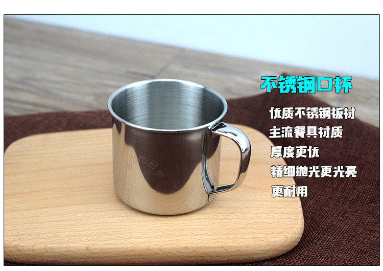 Stainless steel cups, kindergarten water cups, small cups for students and children, drinking tea cups, metal tea jars with LIDS pic 9