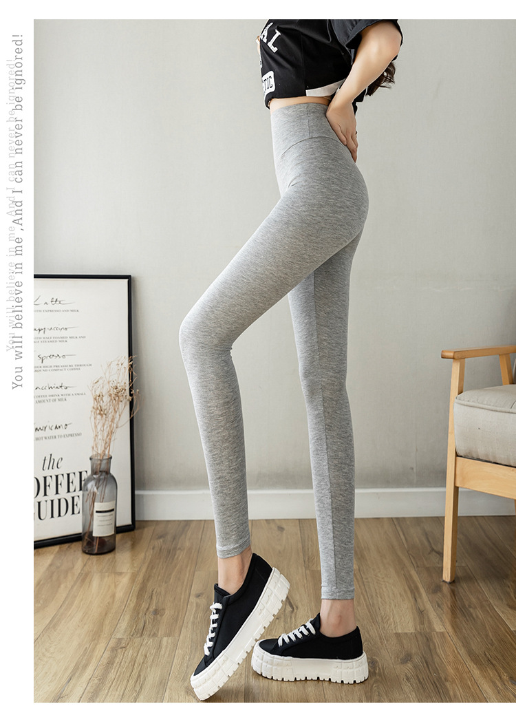 Summer Modal leggings for women, thin, high-waisted, breathable and soft, are a quality fitness yoga pants exclusively for chubby girls pic 21
