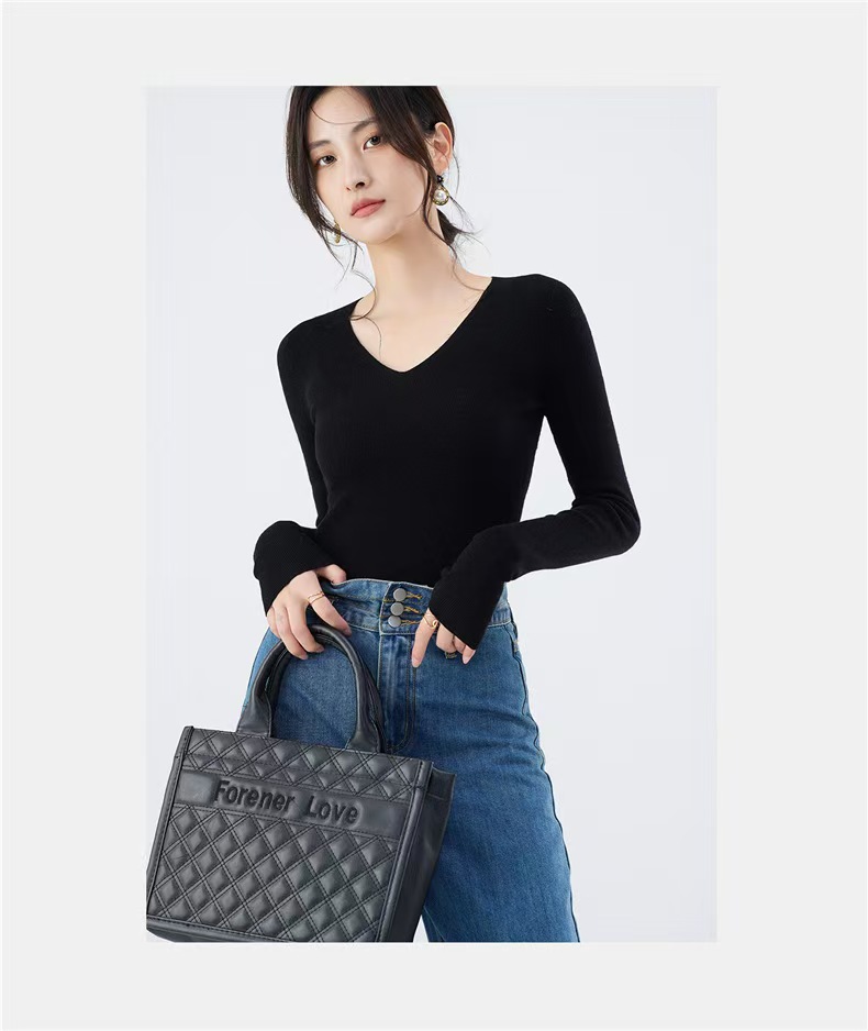 48-count fine-spun wool sweater for women, 100 pure wool seamless one-piece base layer, slim 18-stitch ultra-fine knitted sweater, thin pic 16