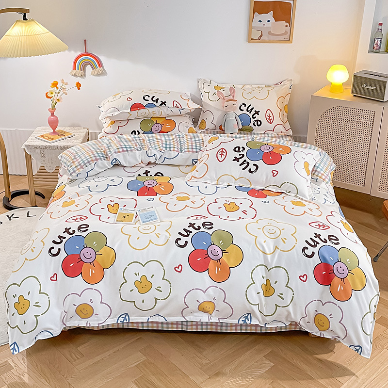 Wholesale of new all-cotton four-piece sets, frosted thickened pure cotton bed sheets, bed covers, three-piece sets, gifts, and bedding on consignment pic 33