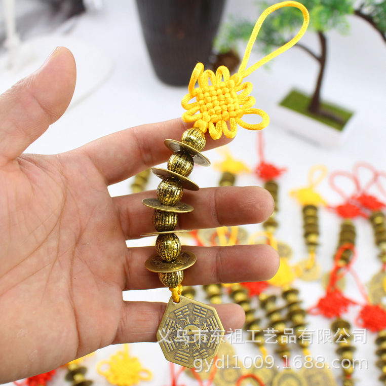 Genuine copper coins, Arhat beads, Five Emperors coins, copper coins, woven Five Emperors coins, pendants, copper coin craftsmanship, hanging signs, and Eight Trigrams plate manufacturers pic 15