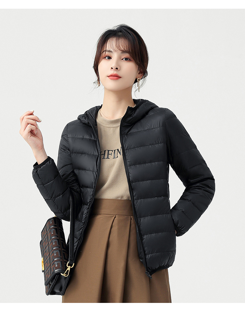 Japón U home el mismo estilo otoño invierno con capucha abajo mujer 90 pato blanco abajo ligero cálido casual versátil abrigos hombres pic 16