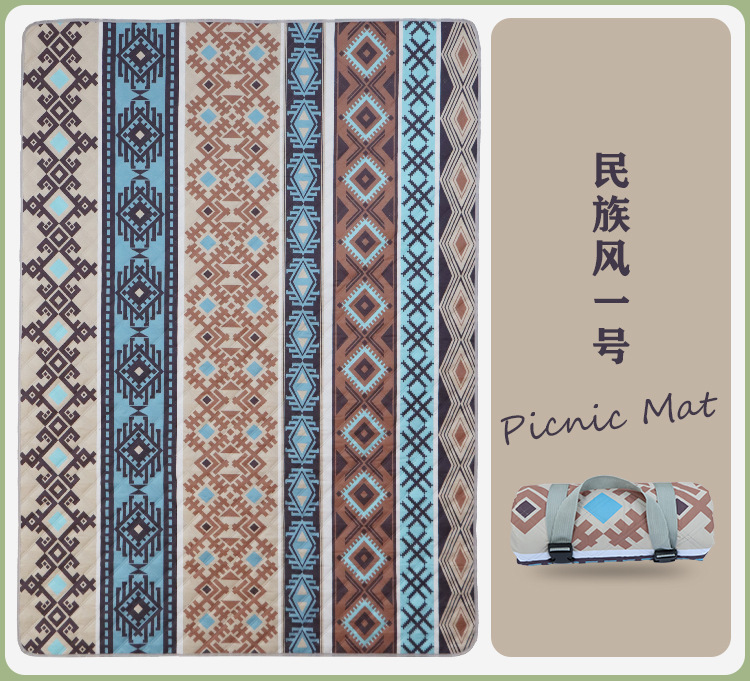 新款露营野餐垫探春旅游草坪地垫防滑防潮野餐布春游露营加厚地垫详情7