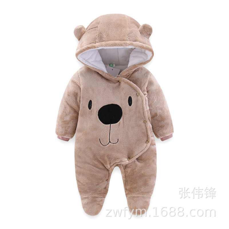 Baby one-piece suit thickened autumn and winter outfits 0 baby clothes for boys and girls 1 newborn autumn clothes winter cotton-padded clothes crawling clothes pic 6