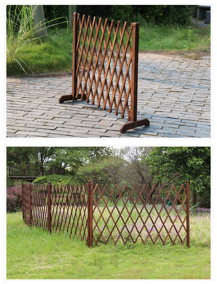 简易防腐伸缩栅栏隔断爬藤花架阳台种花餐厅围栏可移动栅栏网格篱详情10