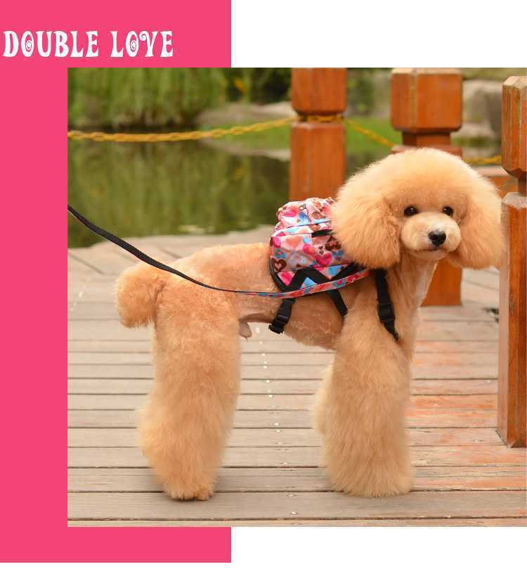 Pet backpack for portable and cute cartoon dog backpack with built-in leash. Dog schoolbag and pet backpack pic 19