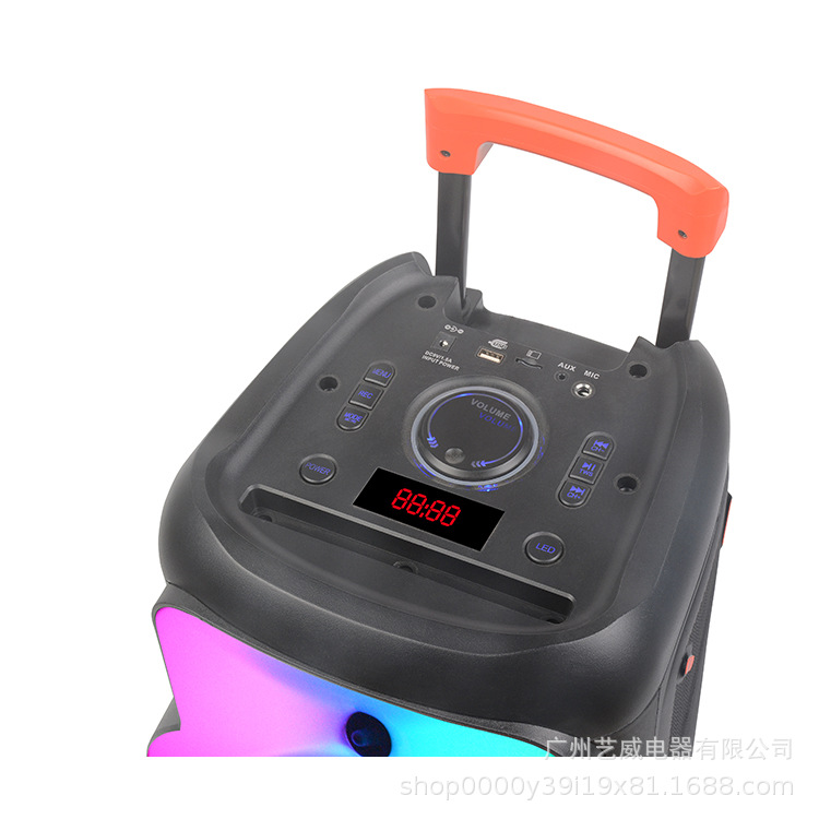 爆款12寸广场舞音箱拉杆音响户外大功率跳舞移动蓝牙音箱 YB-1201详情2