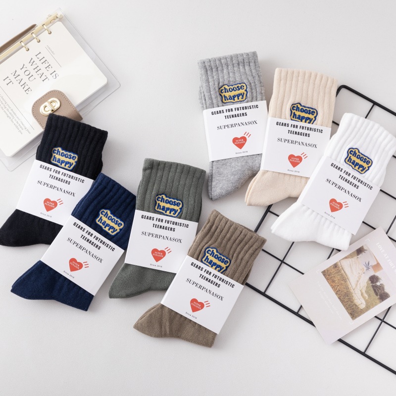 潮牌cityboy日系粗线条纹长袜男女情侣棉运动复古中筒袜子男ins潮详情4