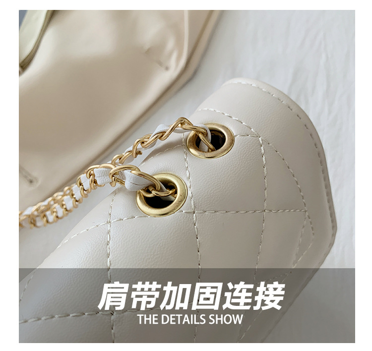 夏天迷你小包包2022新款潮珍珠链条包女包夏季百搭白色单肩斜挎包详情6