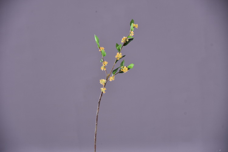 Wholesale artificial yellow osmanthus and laurel, green landscape garden artificial trees, decorative golden osmanthus leaves, home, hotel and homestay artificial flowers pic 43