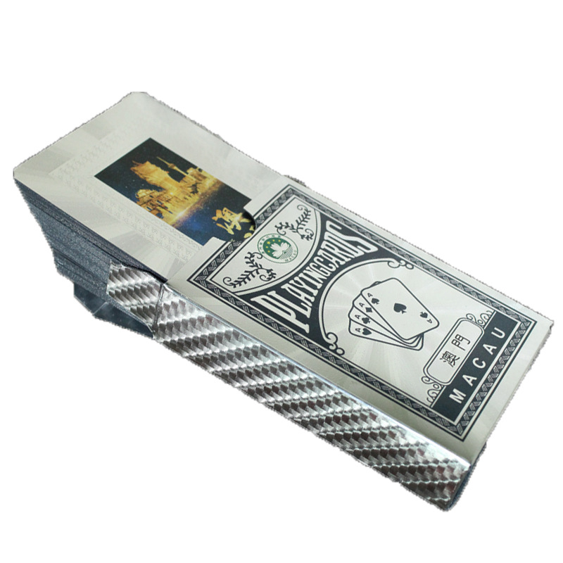 扑克牌 磨砂彩色银箔扑克牌图案多样厂家供应详情4