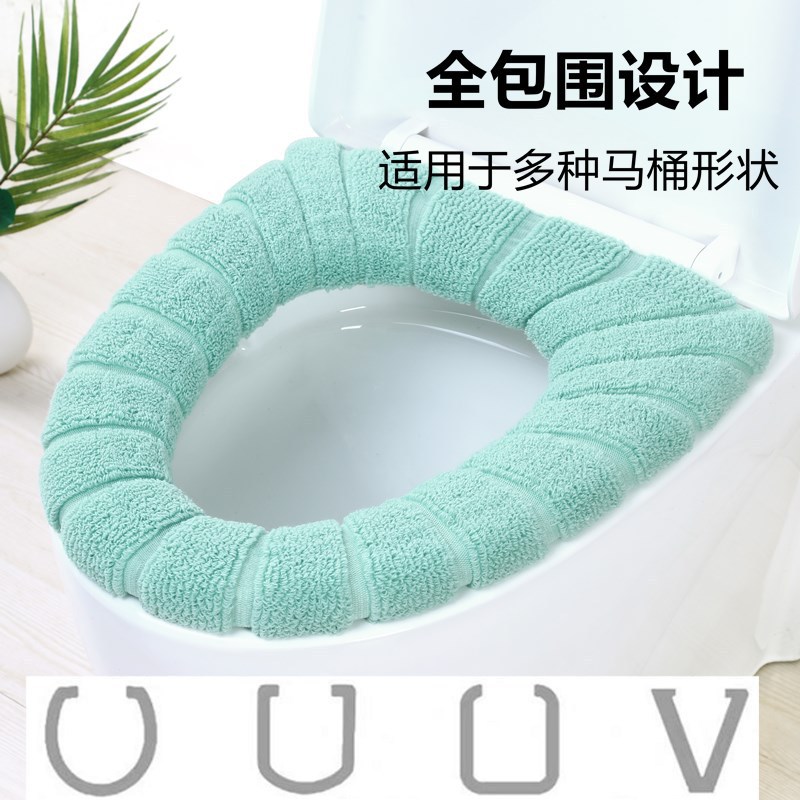 现货加厚马桶垫手提款马桶坐垫针织保暖可水洗通用马桶圈坐便套详情6
