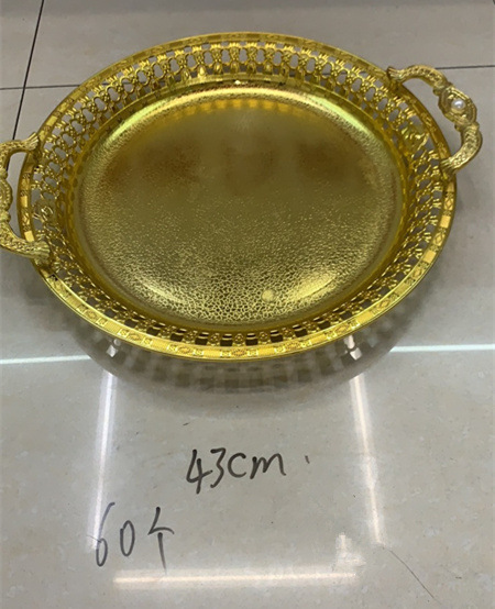 多种款式方形圆形电镀金色银色盘子瓜果盘详情12