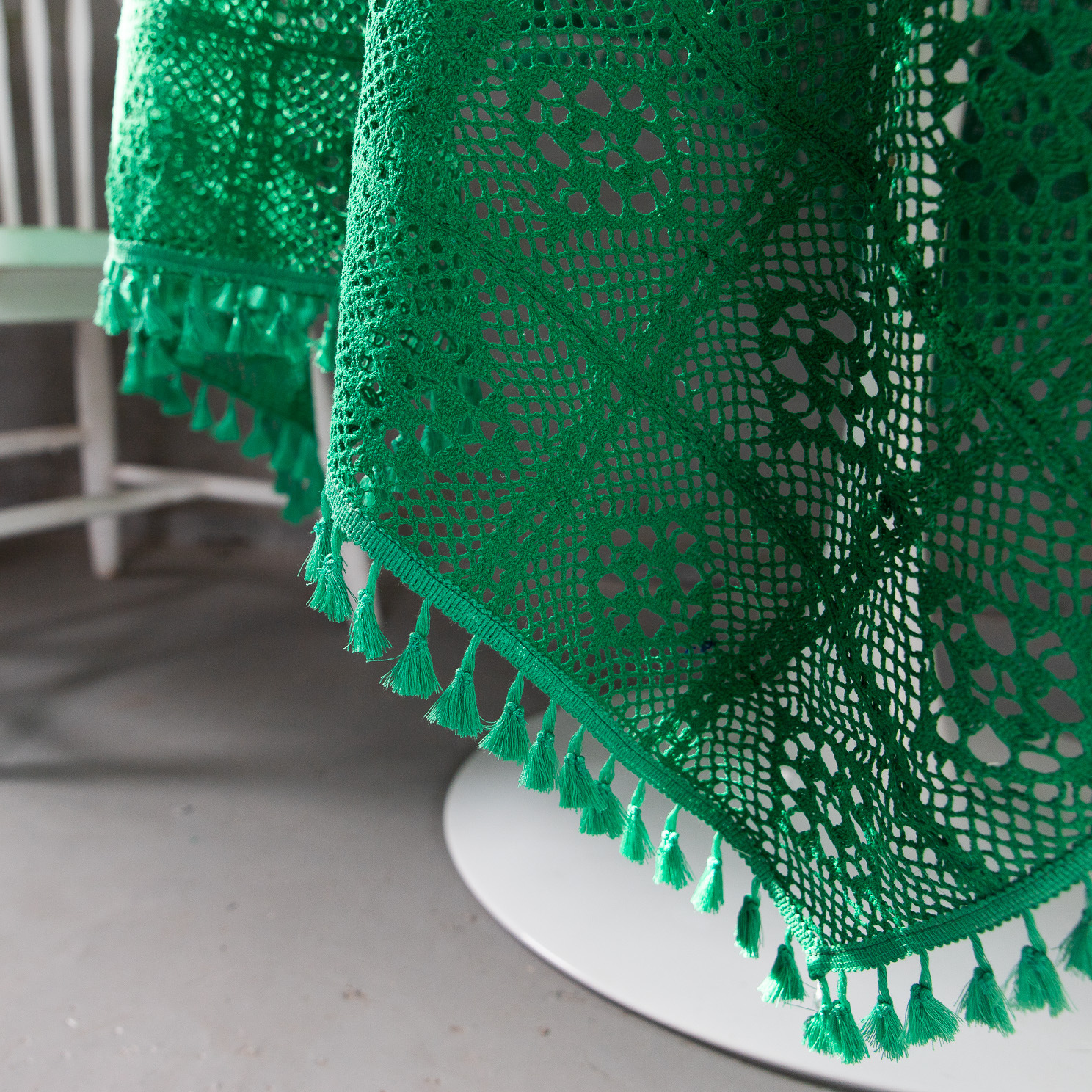 Korean hollowed-out crochet cotton thread woven tablecloths, square cultural art cross-border cover tablecloths, Taiwanese lace table MATS pic 22