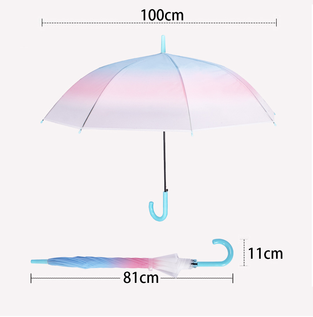 【 Japan and South Korea 】 Xingbao RST gradient Transparent Umbrella, PVC matte plastic umbrella, suitable for adults, long-handled umbrella, fresh and clean pic 23