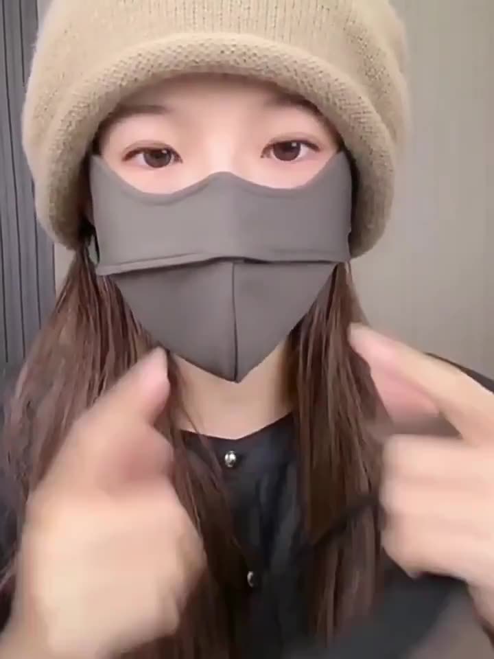 新款5D立体鱼骨口罩男女秋冬加绒加厚保暖防风抗寒口罩立体显脸小详情11