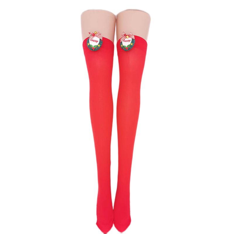 Suministro de fábrica calcetines de navidad ropa de fiesta accesorios calcetines de navidad sobre la rodilla medias de arco pic 16