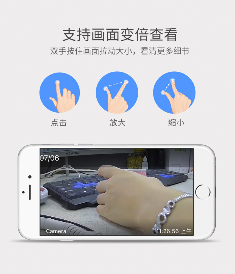 摄像头家用wifi监控器高清夜视ip camera跨境代发远程监控摄像头详情14