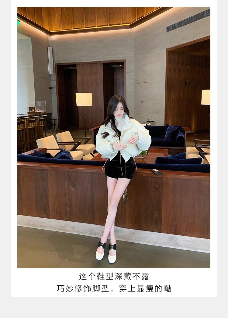 葡萄妈蝴蝶结玛丽珍鞋女法式高跟鞋真皮女鞋小香风粗跟制服皮鞋女详情28