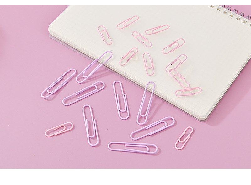 Macaron-colored paper clip and rubber band office set, 6-compartment bucket, drawing pin, long tail clip, multi-specification storage set pic 19