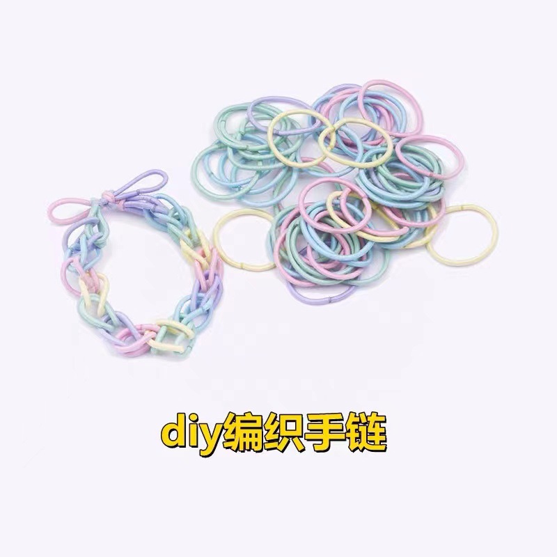 The same DIY hair tie as on Xiaohongshu, sweet headband, hand-woven candy-colored rubber band, couple and best friend bracelet, dual-purpose pic 11