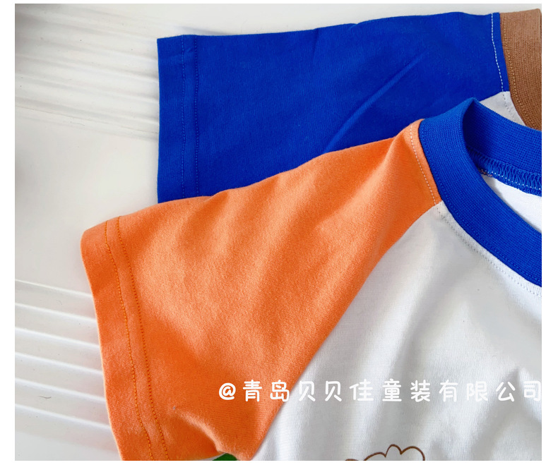 儿童短袖t恤夏装火车半袖日系卡通儿童插肩短袖潮牌外贸童装批发详情32