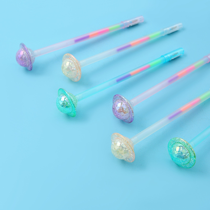 Wholesale of new creative stationery, rotating planet-shaped gel pens, and student quick-drying writing pens pic 7