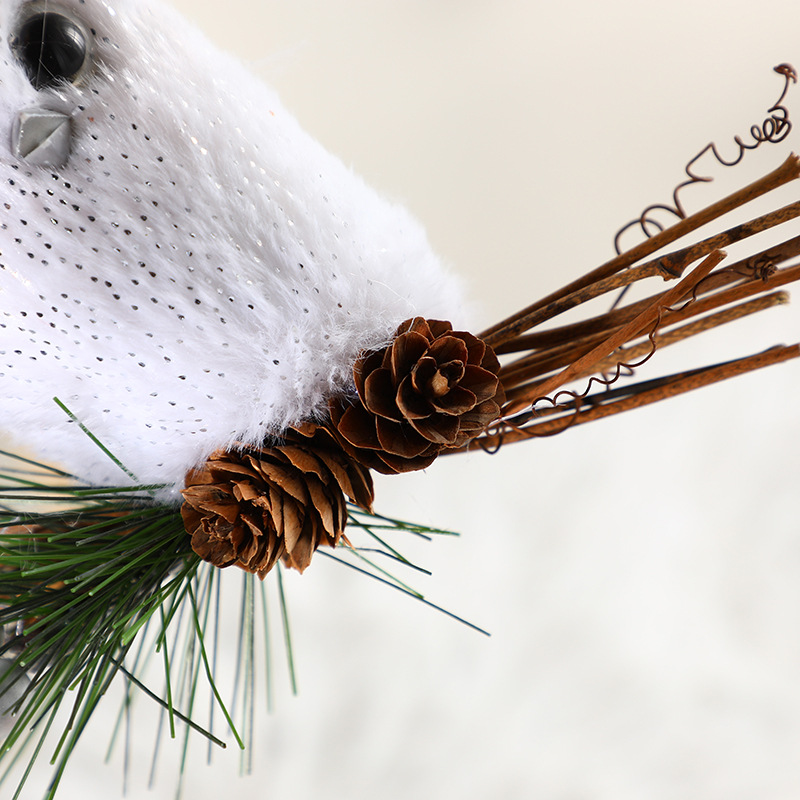 2023新款布艺猫头鹰圣诞节摆件家居装饰布置场景布置可爱欧洲畅销详情10