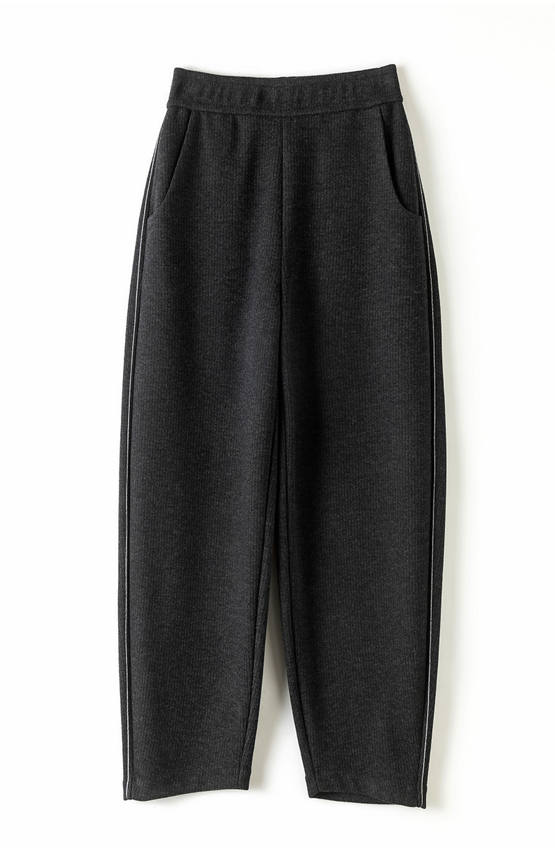 如果醋酸休闲裤女秋冬加厚美拉德宽松现货针织小个子镰刀裤23121详情17