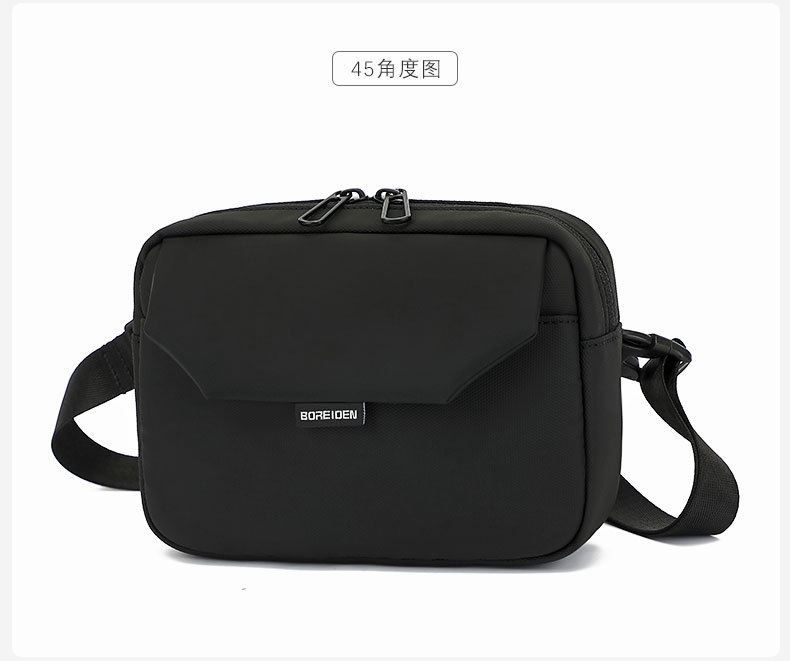 BOREIDEN新款跨境迷你斜挎包男百搭休闲挎包潮牌腰包高级感单肩包详情13