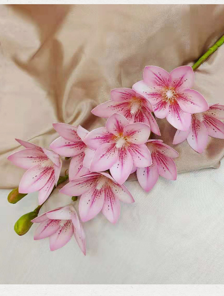 Single 9-head clematis imitation flower bouquets, wedding decorations, home interior decoration, office ornaments wholesale pic 17