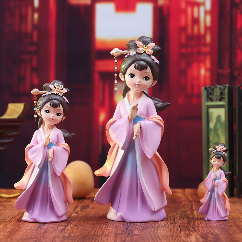 国潮古风少女心桌面摆件创意四大美女宫廷手办送朋友闺蜜生日礼物详情12