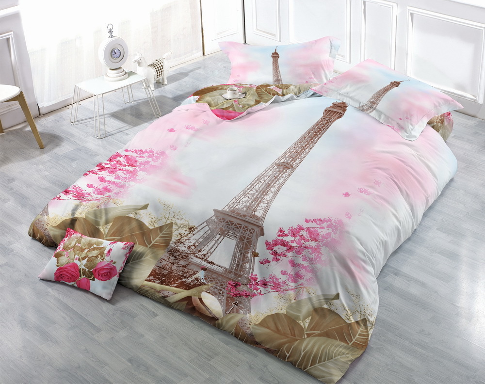 Wholesale of 3D four-piece sets of printed bedding for export with active brushed large patterns pic 21