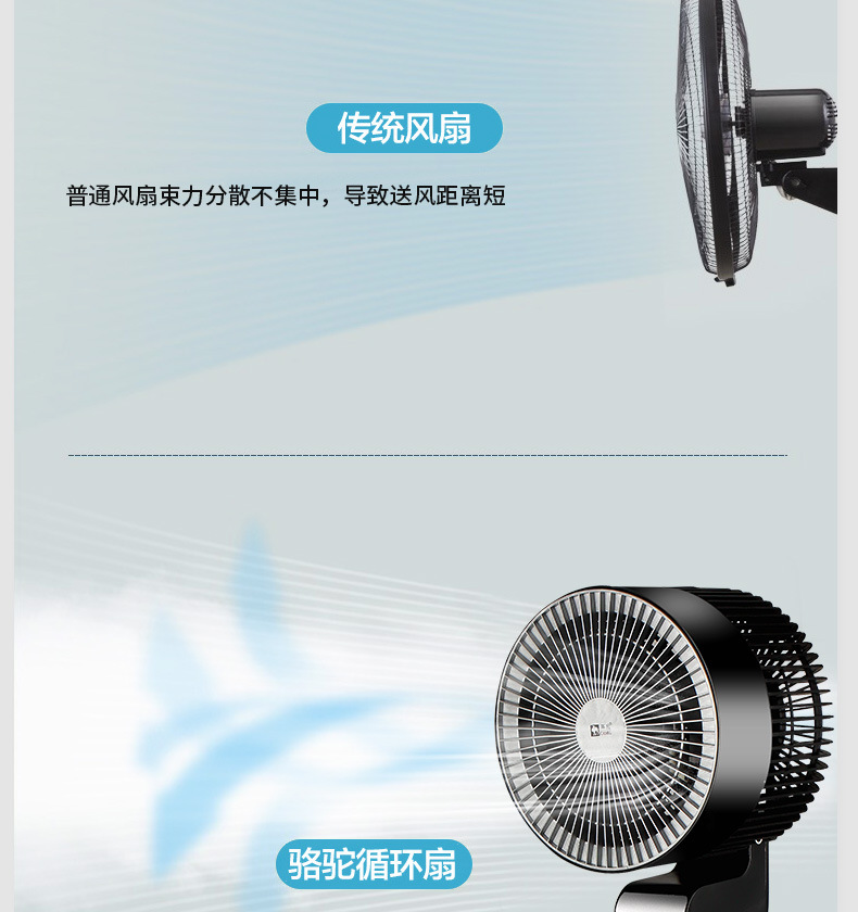 Air fan, household floor fan, stand and stand dual-purpose fan, bottom noise, left and right shaking, remote control, timed air circulation fan pic 23