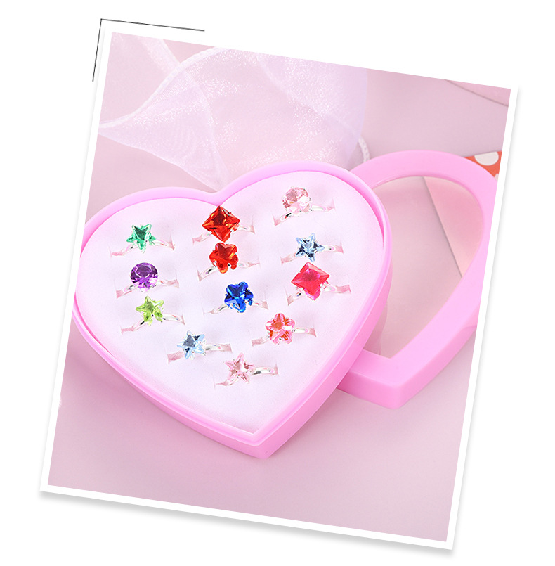 儿童可爱树脂宝石戒指 卡通糖果色小女孩公主首饰幼儿园礼品玩具详情10