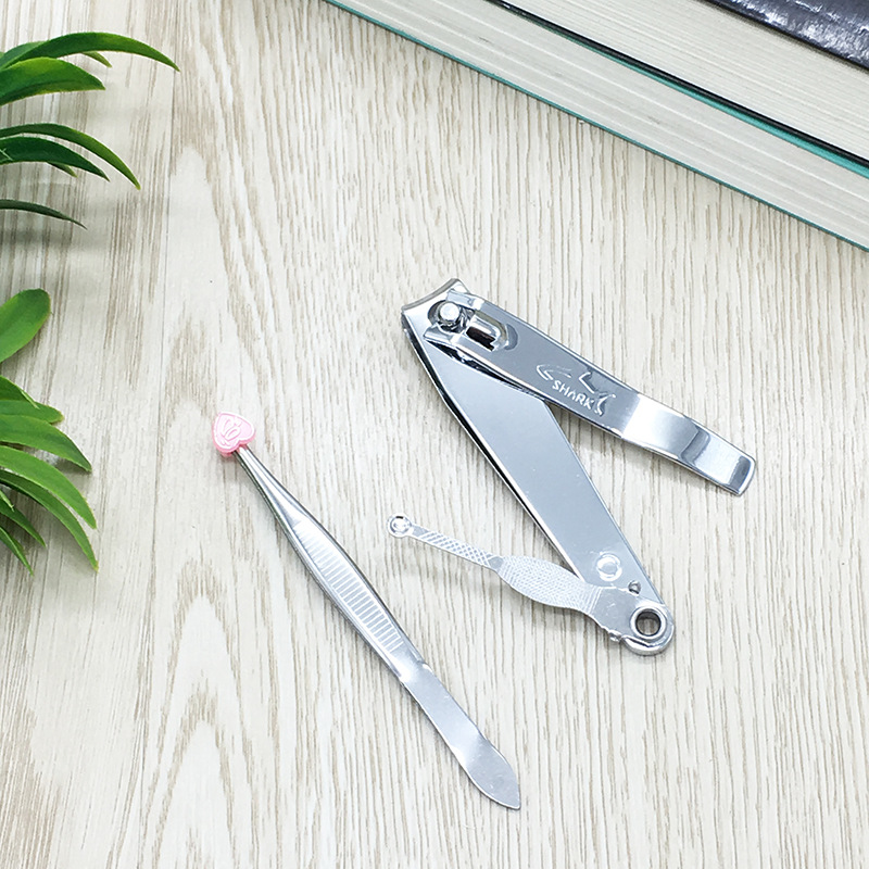 Factory direct sale: Bianxu 0340 stainless steel nail care set, nail clippers and tweezers 2-piece combination set pic 25
