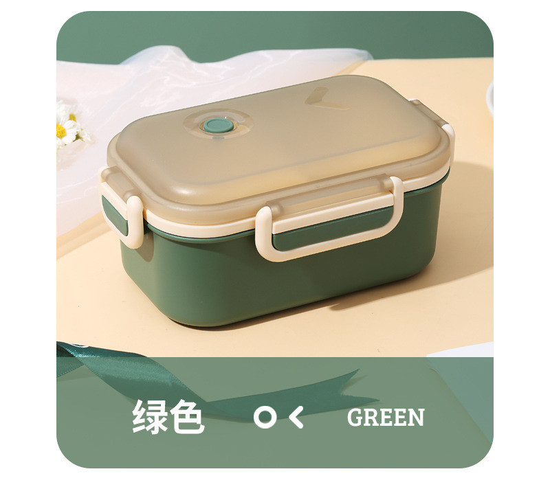 简约透明双层饭盒创意学生上班族食堂便携餐盒可微波便携式便当盒详情15