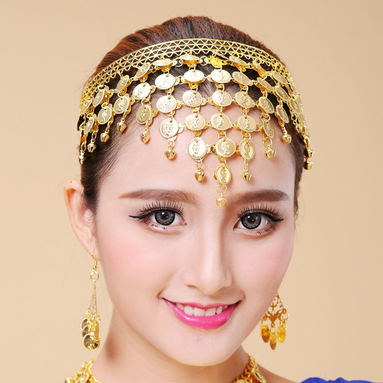 批发肚皮舞蹈服装发卡发夹印度舞蹈表演出配饰品头箍首饰头饰发箍详情11