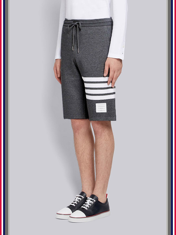TB teñido teñido cuatro barras rayas moda hombre verano moda pantalones de algodón moda marca pantalones medios pantalones deportivos pantalones casuales hombres pic 16