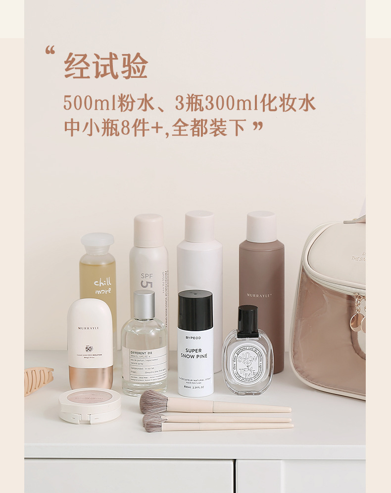 透明手提化妆包通勤旅行收纳包现代简约洗漱包优雅女化妆品收纳包详情17