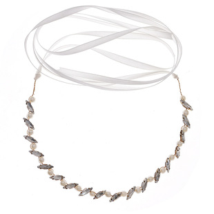 The European and American retro chain headwear features a light luxury design with multiple layers of water diamond headbands and Bohemian-style forehead ornaments pic 16