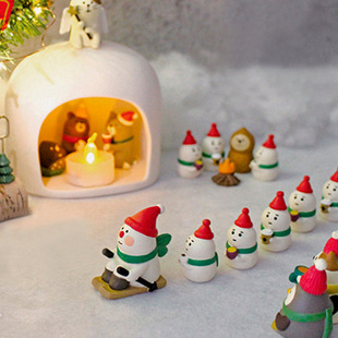 Christmas animal gifts, creative resin ornaments, Christmas rabbits, snowmen, elderly people, elk tabletons, home and living room decorations pic 9