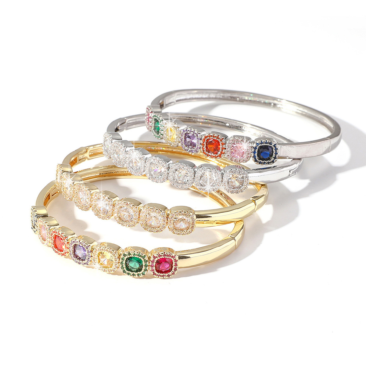 韩版手环铜微镶锆石手镯高级感精致女款镯子时尚气质手环手饰配饰详情10